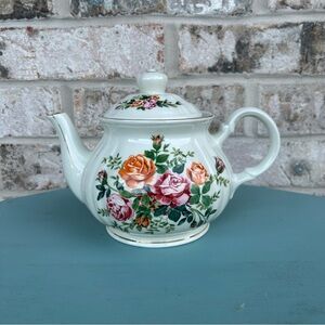 Vintage 1989 Floral Ceramic Teapot